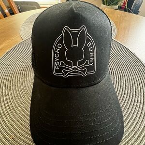 Psycho Bunny Black Cap with Logo